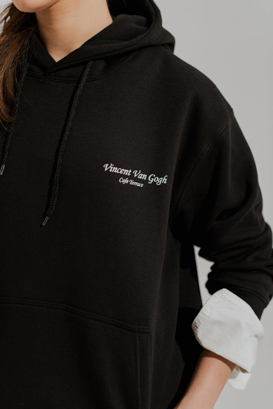 Black Oversized Graphic Pullover Hoodie - Hustle N Holla