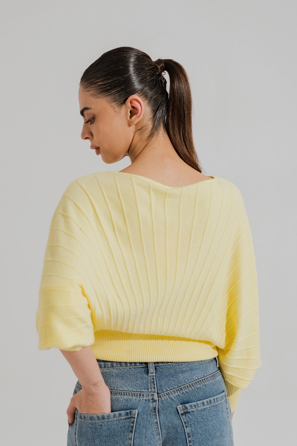 Yellow Relaxed Fit Sweater