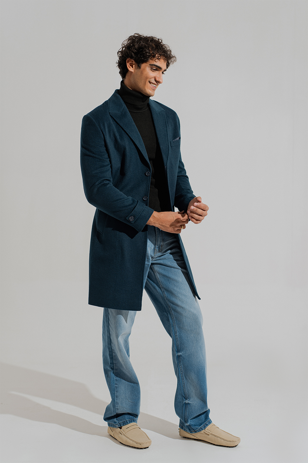 Blue Mid Washed Relaxed Fit Denim Jeans - Hustle N Holla