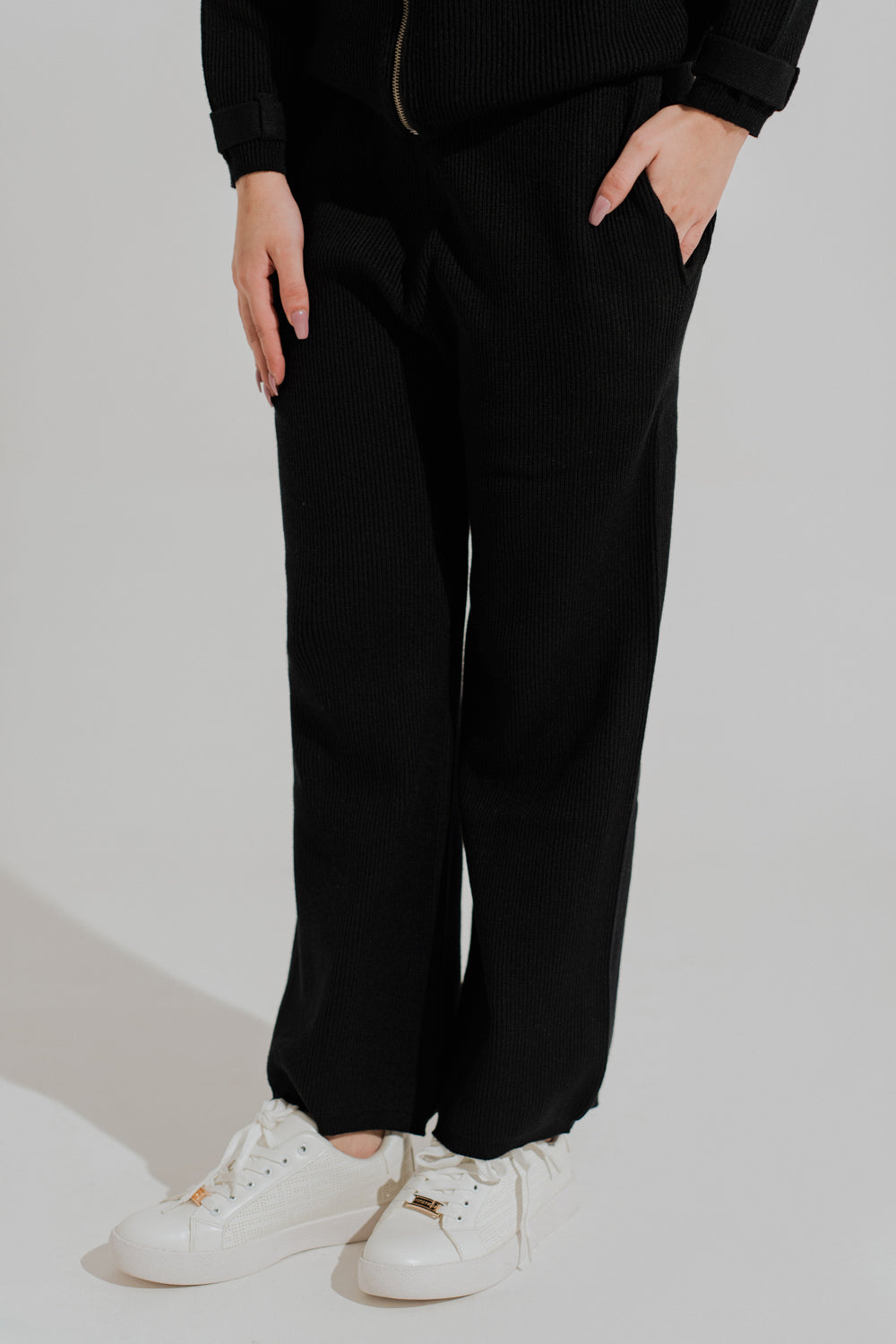 Black Wide leg Trousers - Hustle N Holla