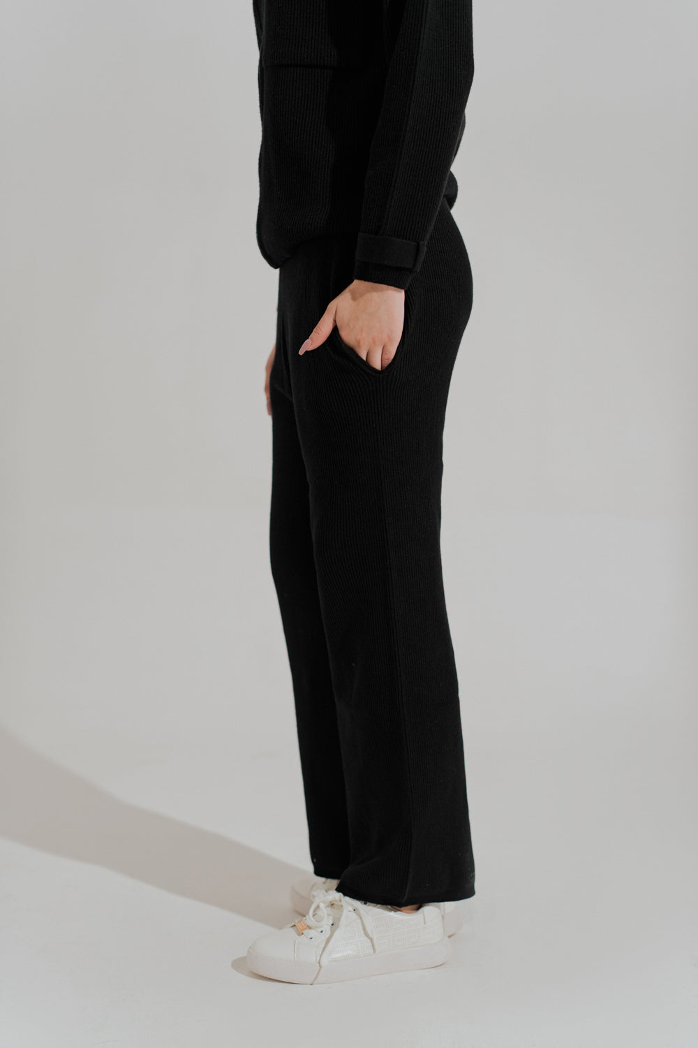 Black Wide leg Trousers - Hustle N Holla