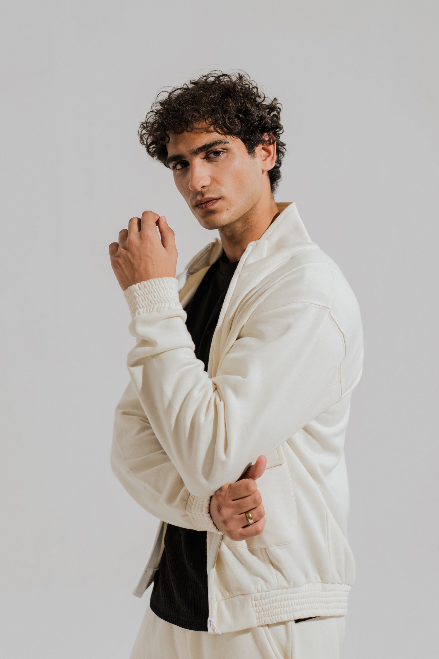 Off White Regular Fit Utility Jacket - Hustle N Holla