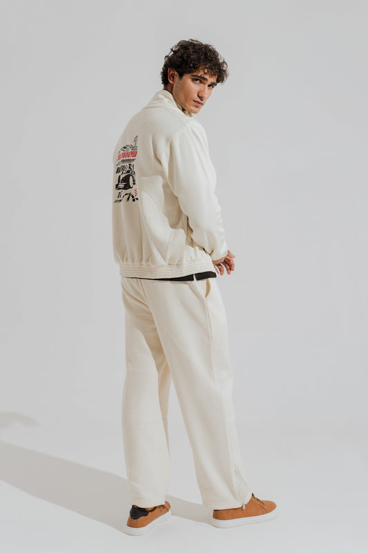 Off White Regular Fit Utility Jacket - Hustle N Holla