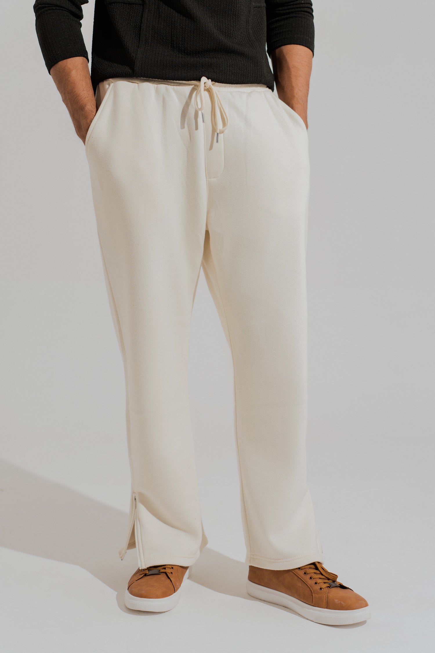 OFF White Relaxed Fit Drawstring Trousers - Hustle N Holla