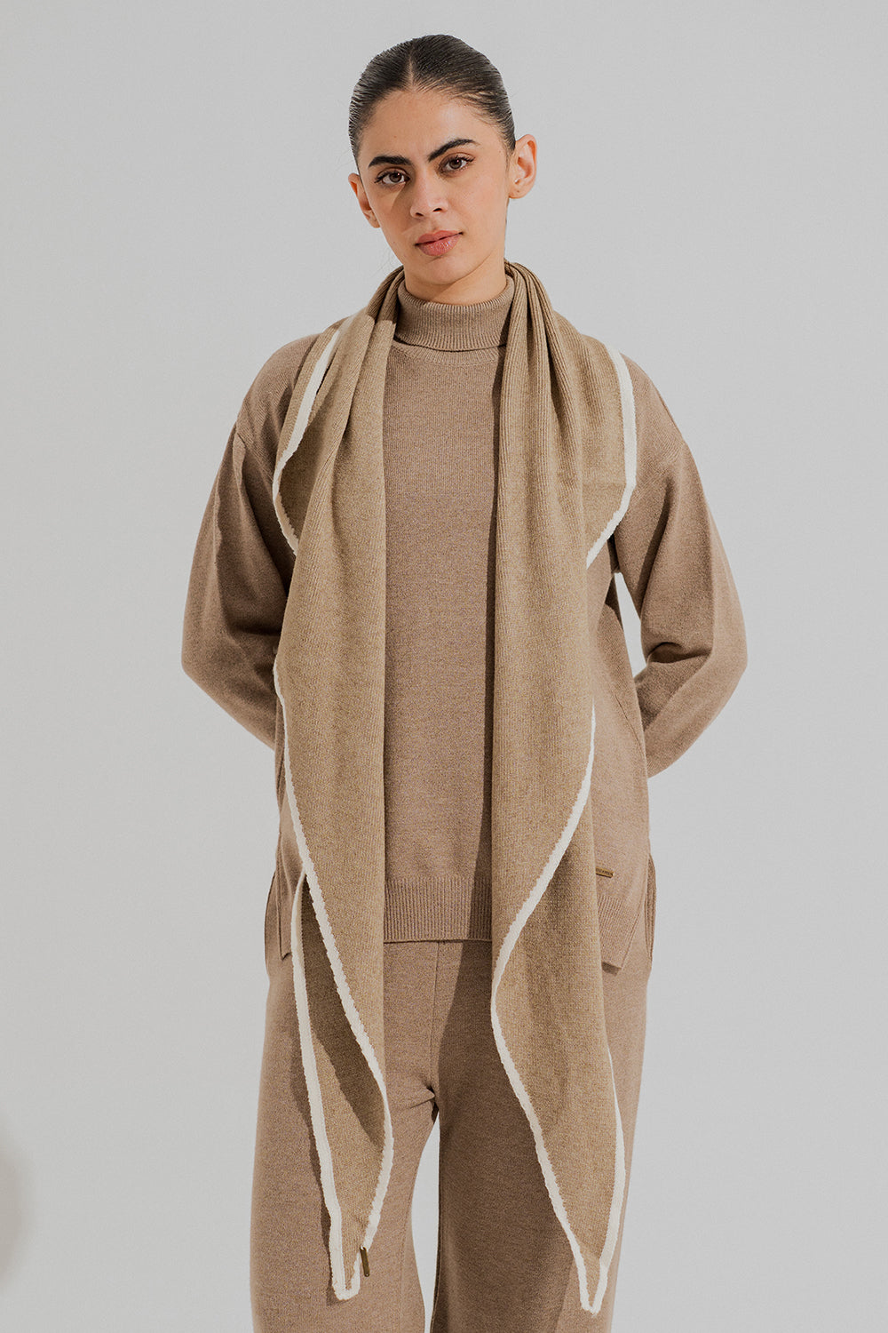 Beige Unisex Wool Scarf - Hustle N Holla