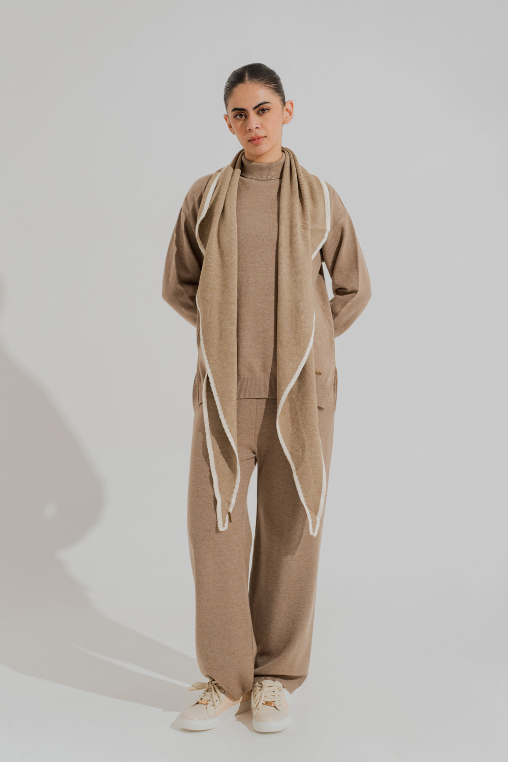 Beige Relaxed Fit Turtle Neck Sweater - Hustle N Holla