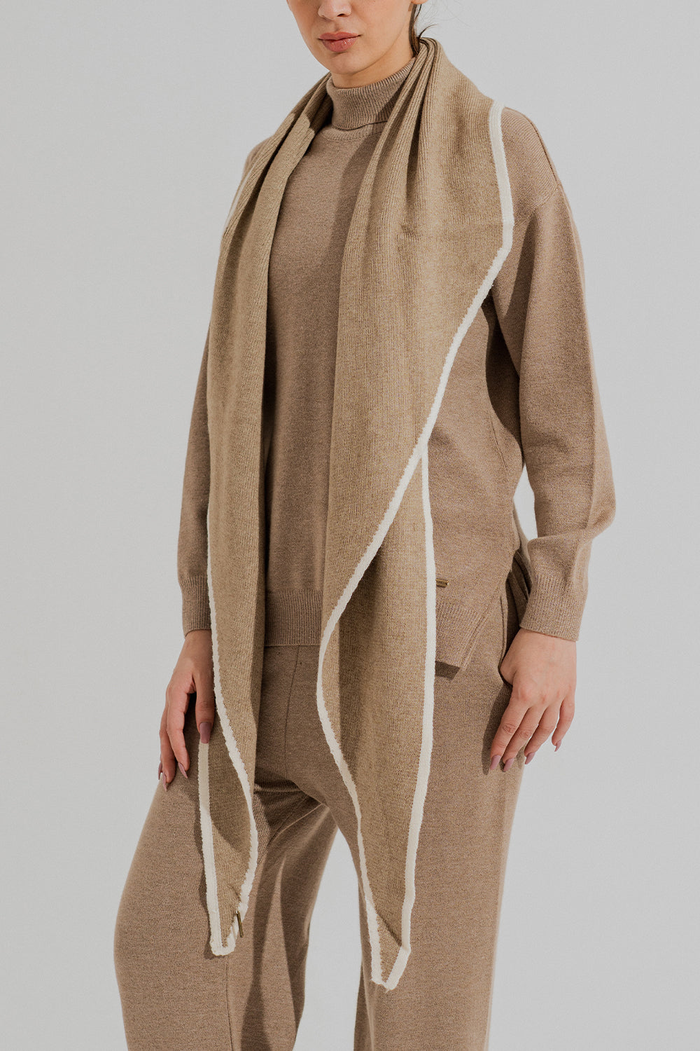 Beige Unisex Wool Scarf - Hustle N Holla