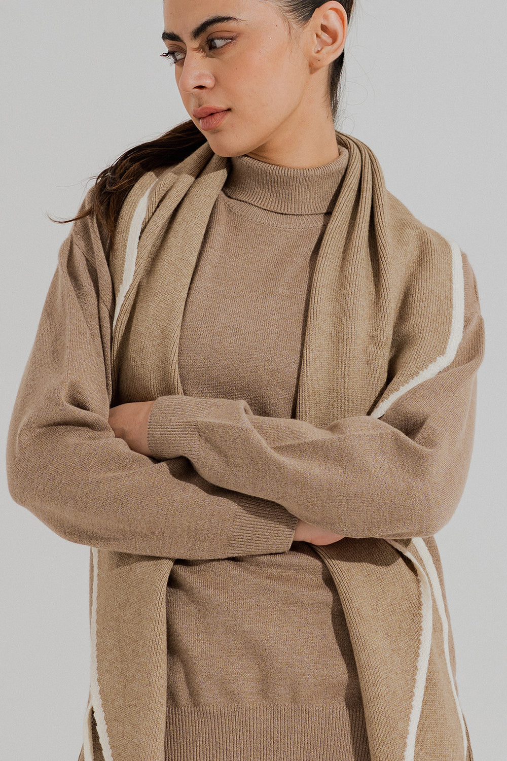 Beige Unisex Wool Scarf - Hustle N Holla