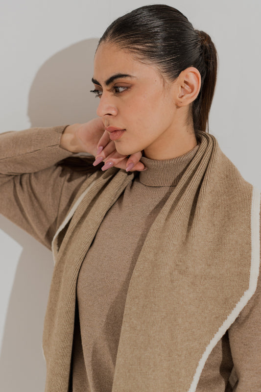 Beige Relaxed Fit Turtle Neck Sweater - Hustle N Holla
