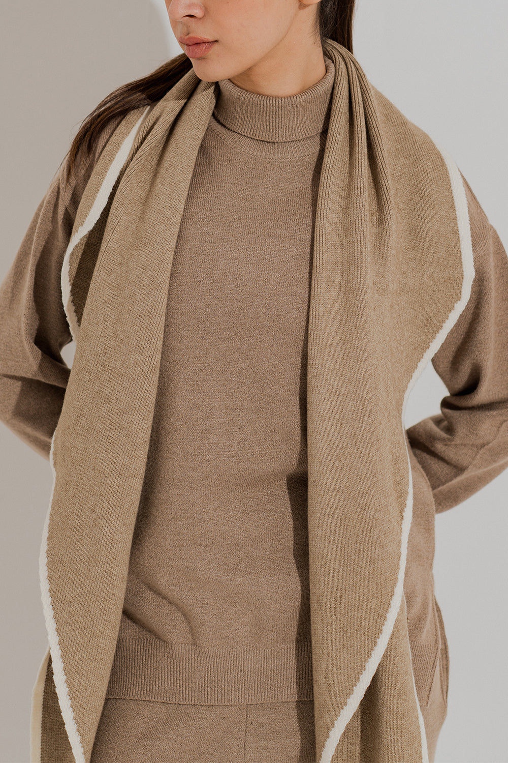 Beige Unisex Wool Scarf - Hustle N Holla