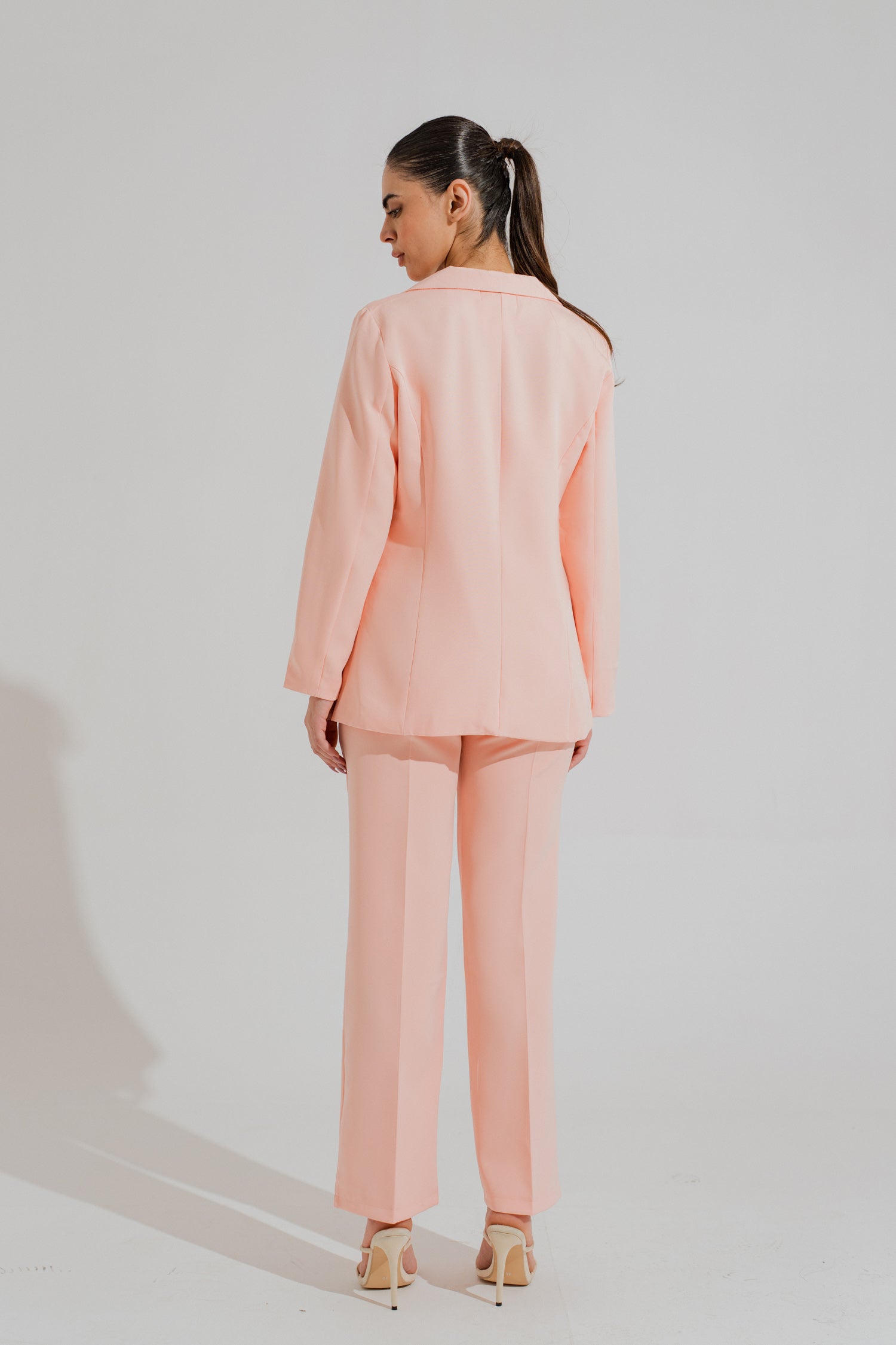 Peach Slim Fit Tailored Blazer - Hustle N Holla