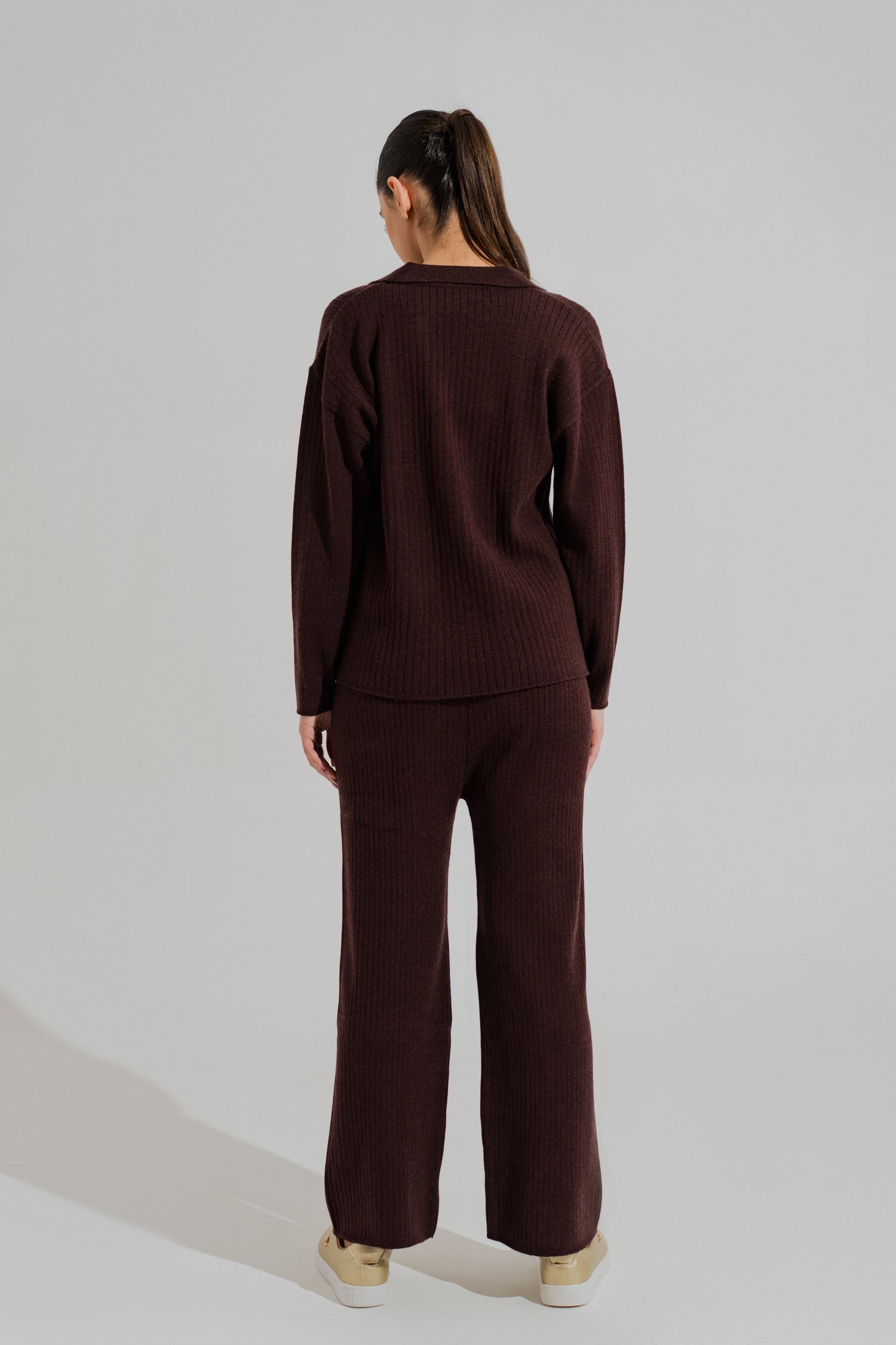 Brown Straight Fit Trousers - Hustle N Holla