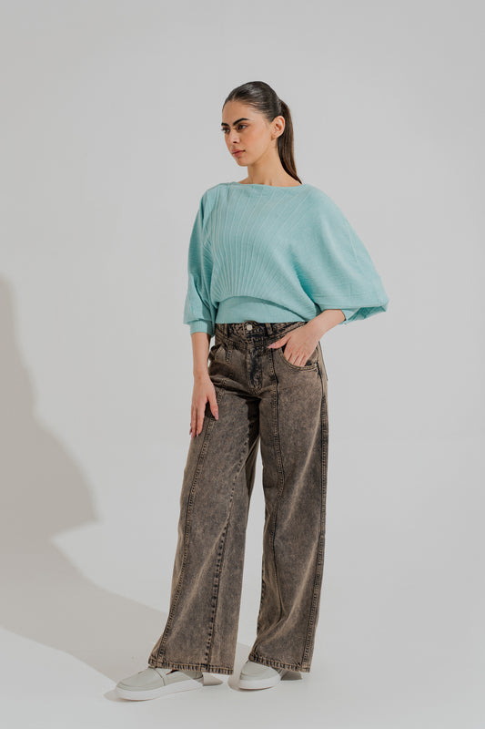 Light Blue Relaxed Fit Sweater - Hustle N Holla