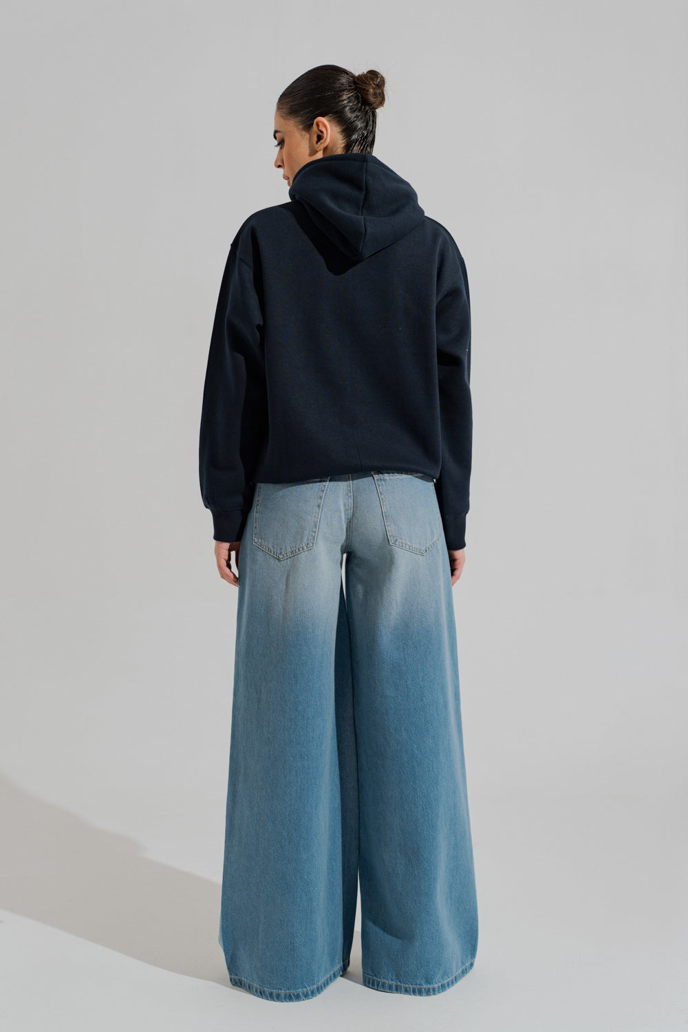 Blue Light Washed Wide Leg Denim Jeans - Hustle N Holla