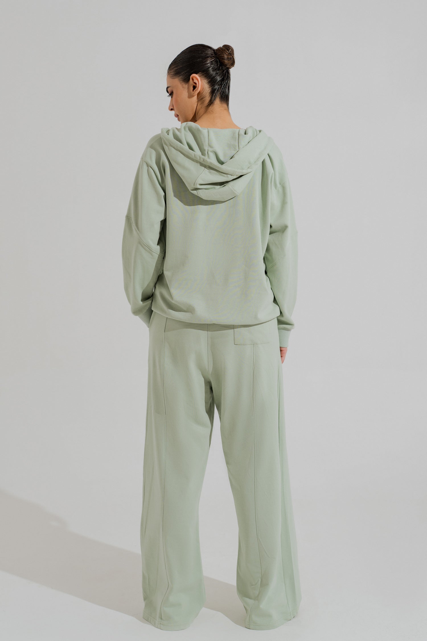 Sage Green Wide Leg Trousers - Hustle N Holla