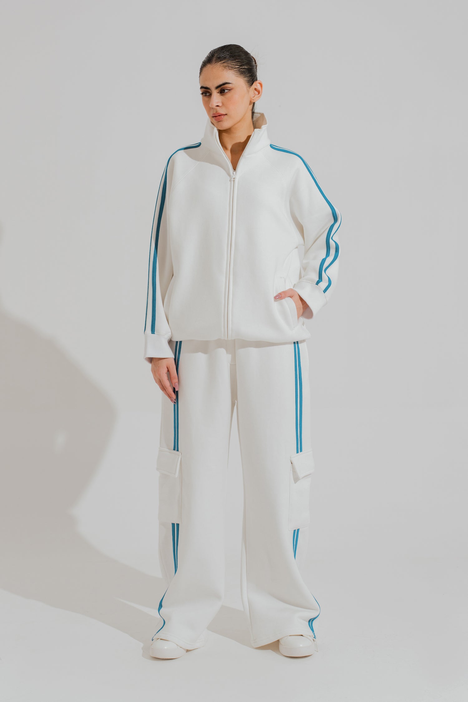 White Wide Leg Trousers - Hustle N Holla