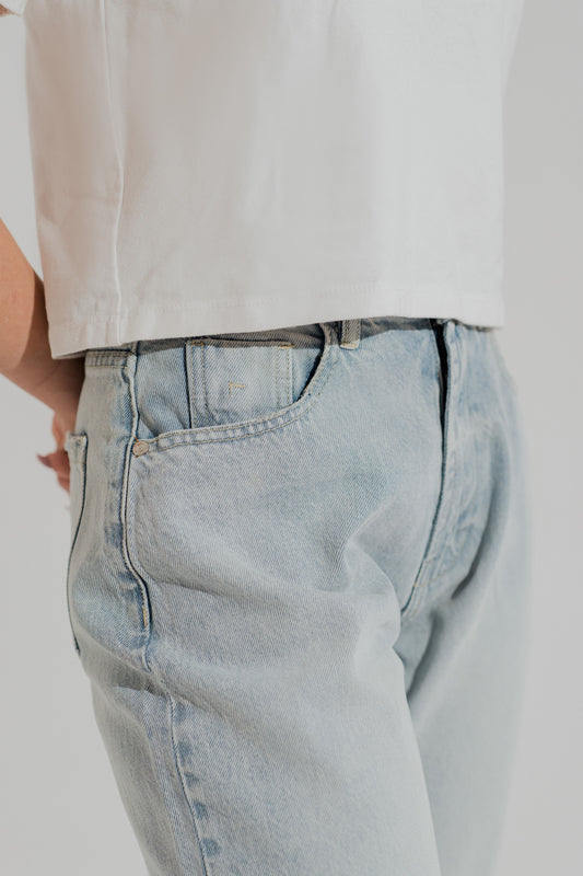 Light Wash Five Pocket Ripped Jeans - Hustle N Holla