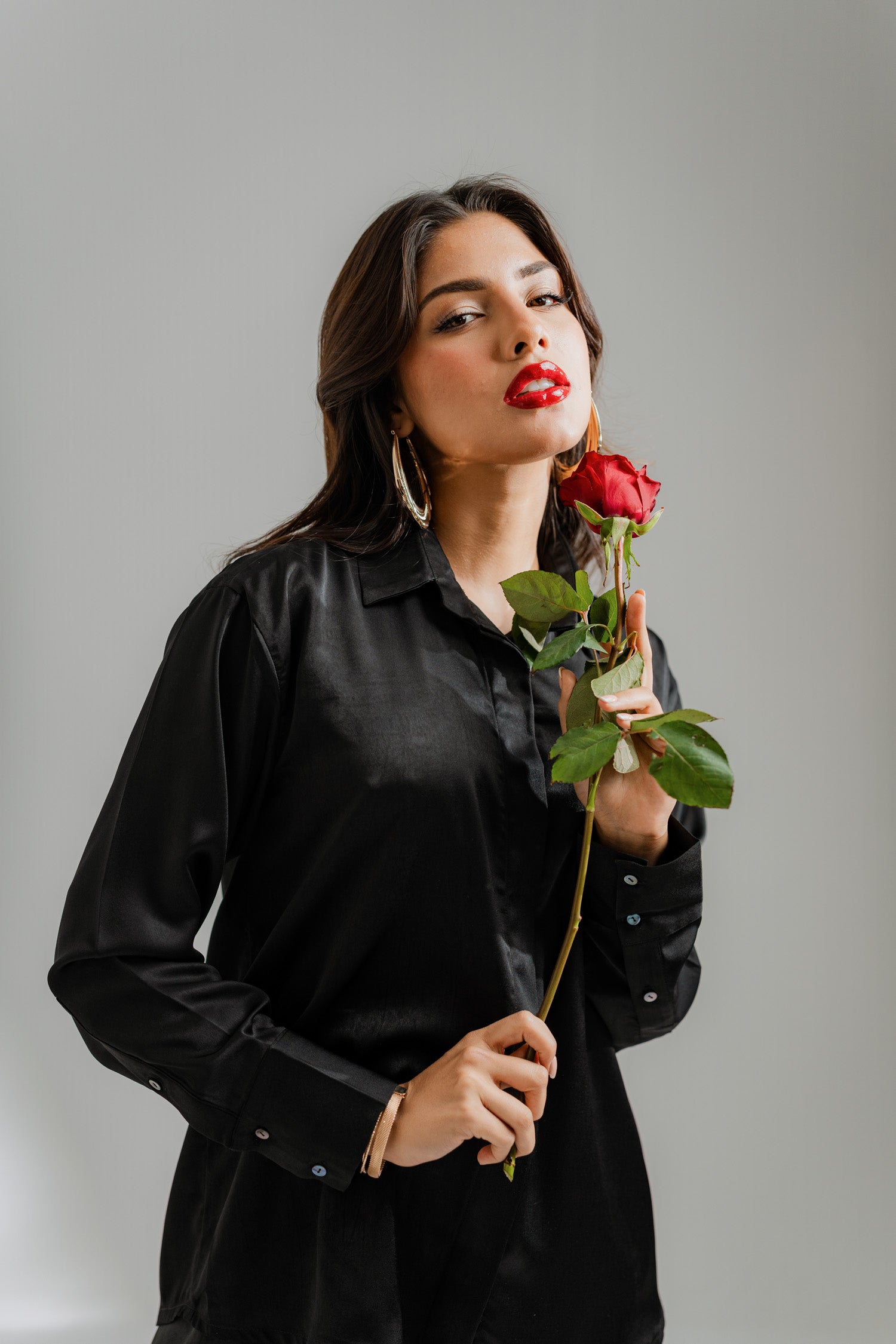 Black Button Down Shirt - Hustle N Holla