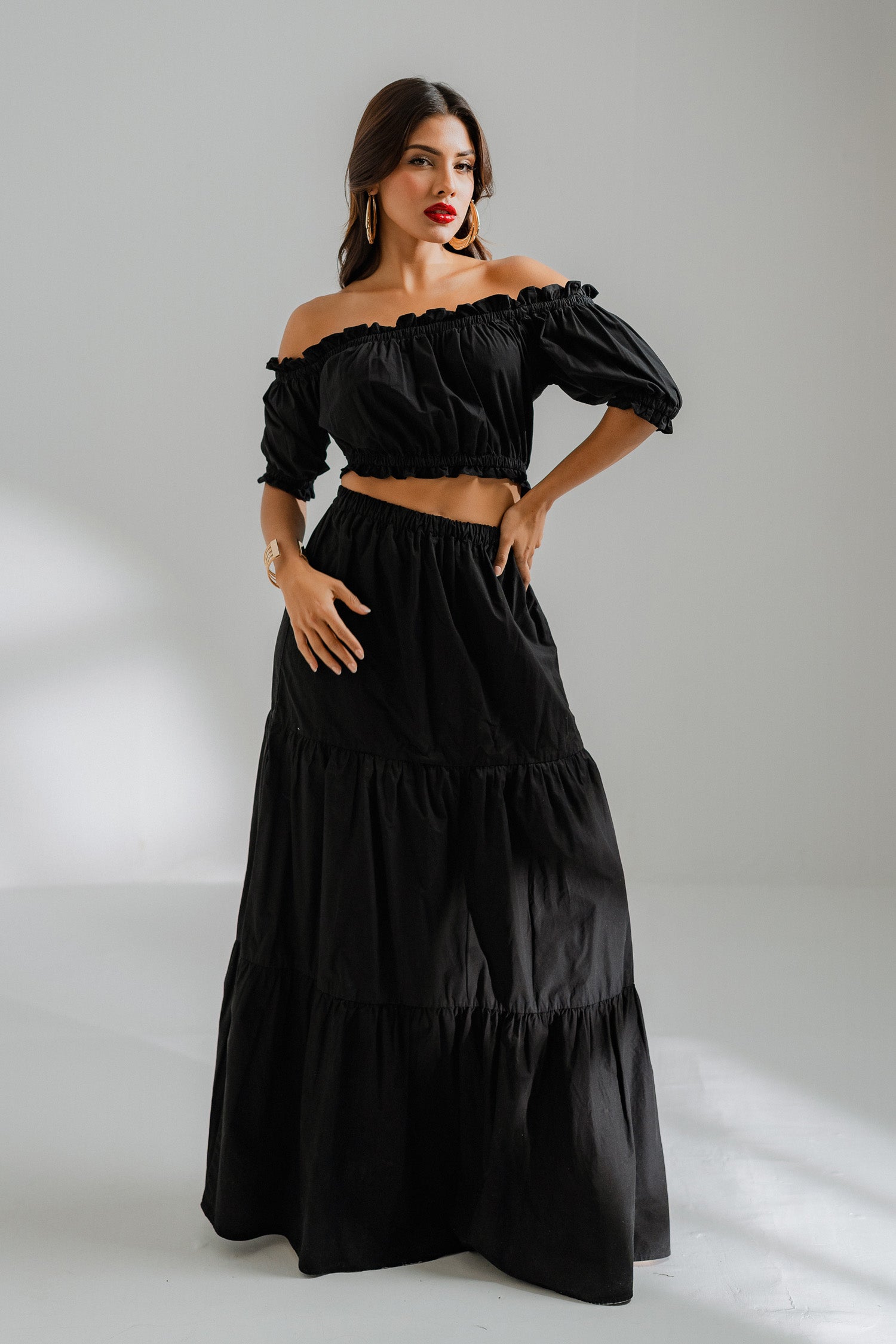 Black Midaxi Skirt - Hustle N Holla