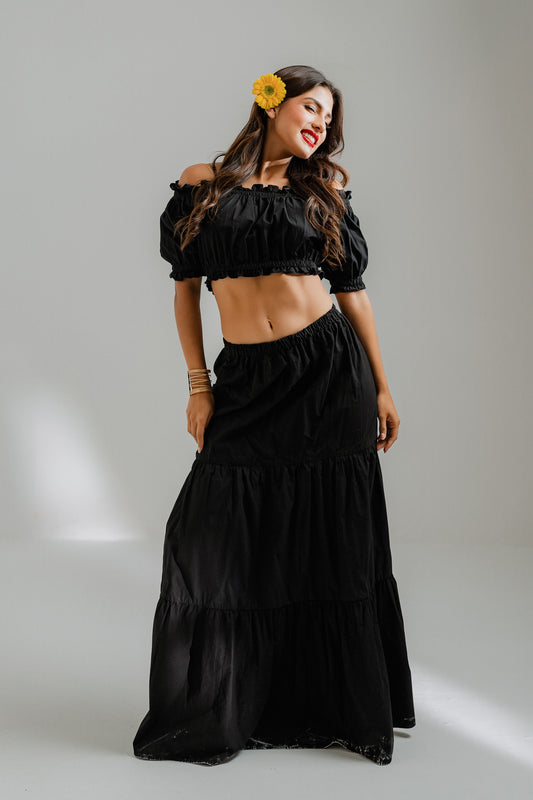 Black Midaxi Skirt