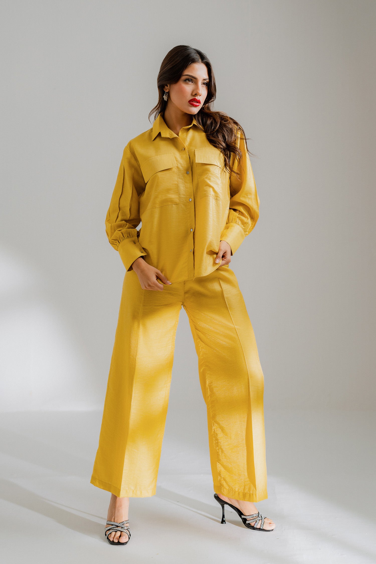 Mustard Shirt with Double Pockets