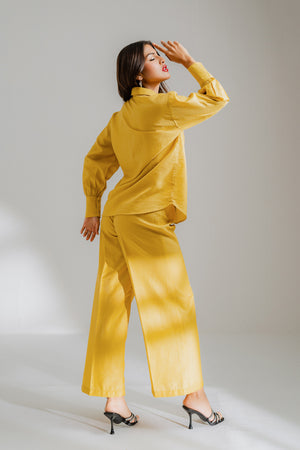 Mustard Wide Leg Minor Fault Trouser - Hustle N Holla