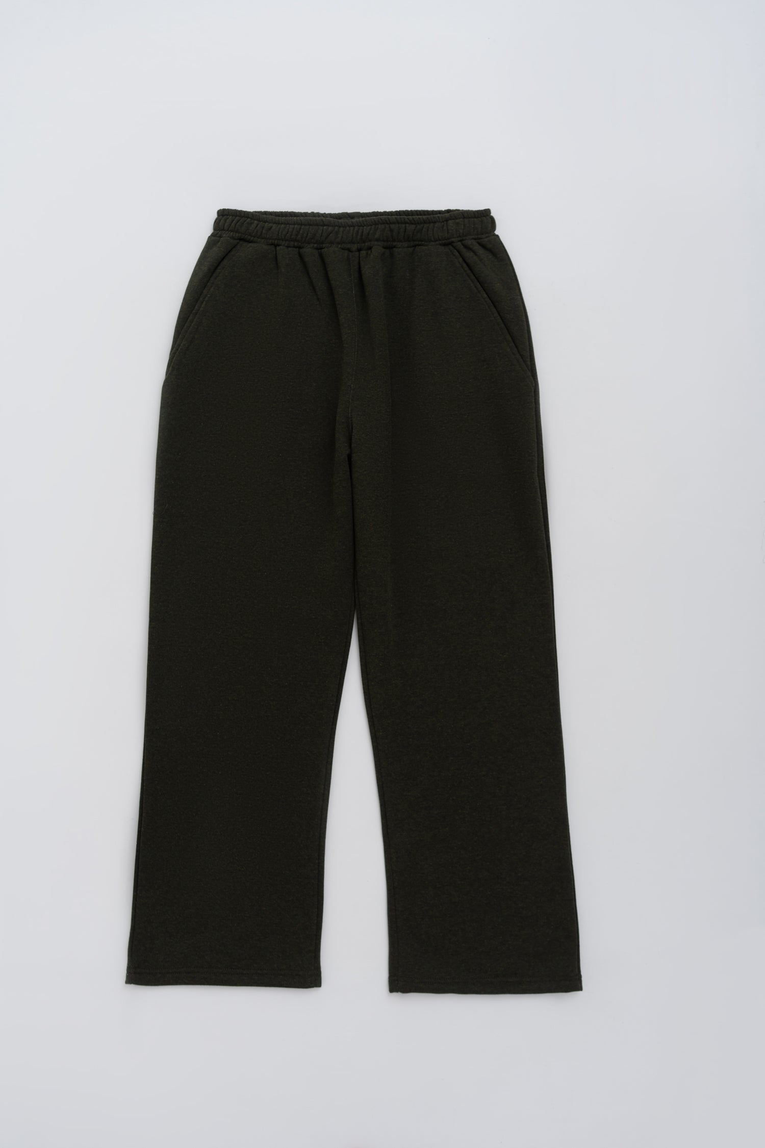 Olive Green Straight Fit Sweatpants