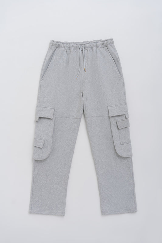 Light Grey Straight Fit Sweatpants - Hustle N Holla