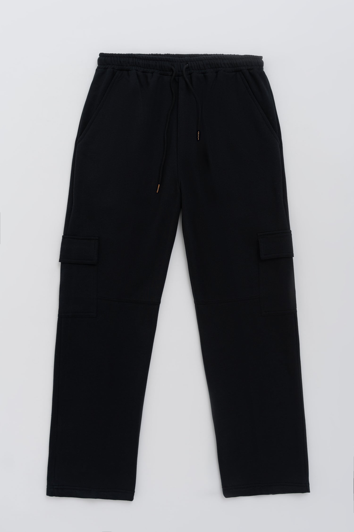 Black Straight Fit Sweatpants