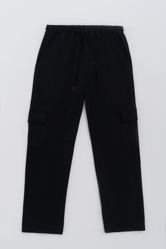 Black Straight Fit Sweatpants - Hustle N Holla