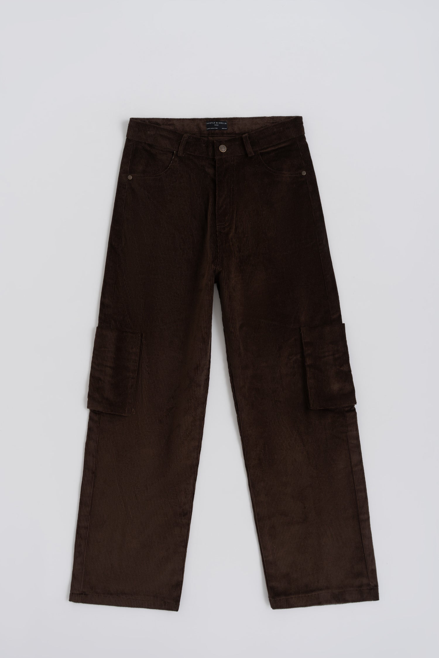 Brown Straight Fit Corduroy Pants - Hustle N Holla