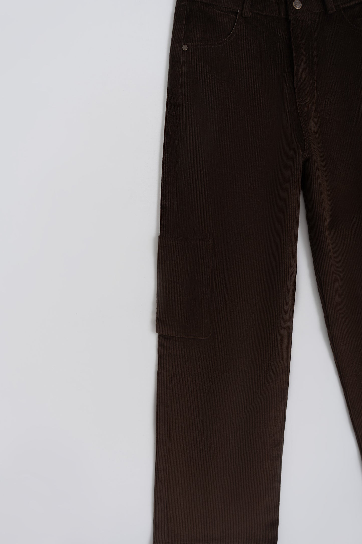 Brown Straight Fit Corduroy Pants - Hustle N Holla