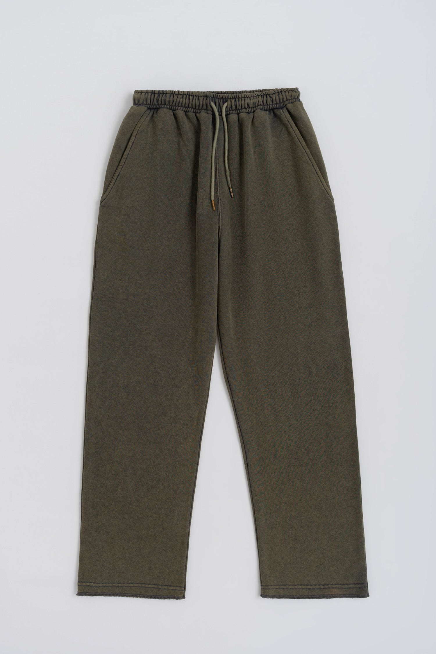 Charcoal Grey Acid Washed Straight Fit Sweatpants