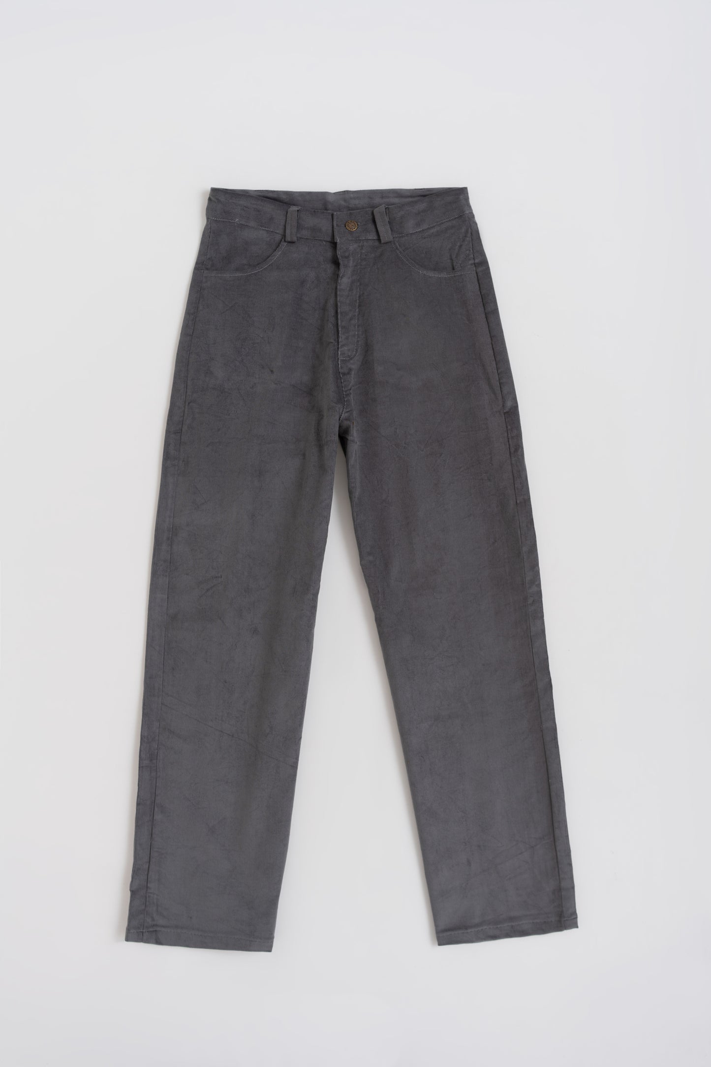 Grey Straight Fit Corduroy Chino Pants - Hustle N Holla