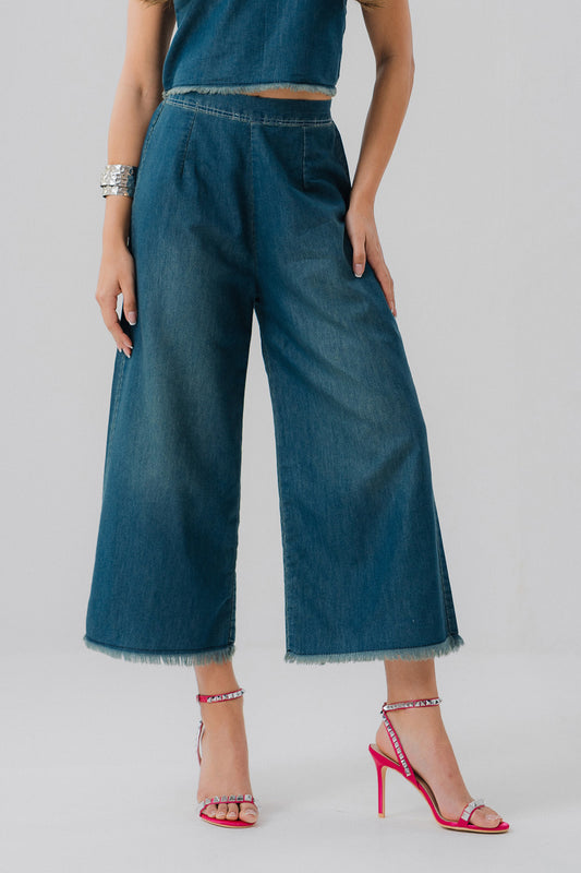 Dark Vintage Chambray Trousers