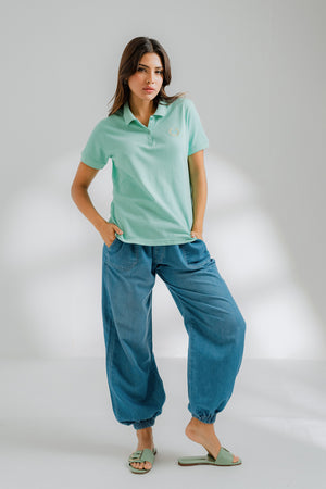Aqua Green Minor Fault Polo Shirt - Hustle N Holla