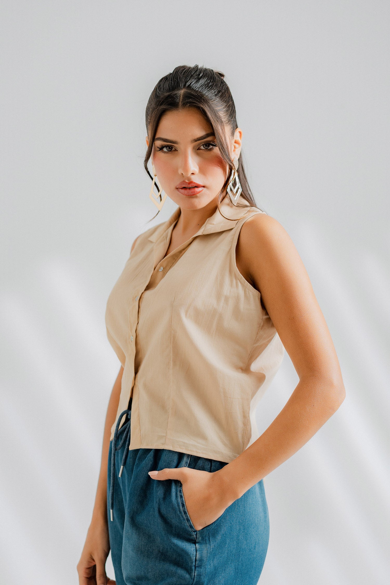 Cotton Crop Skin Shirt - Hustle N Holla