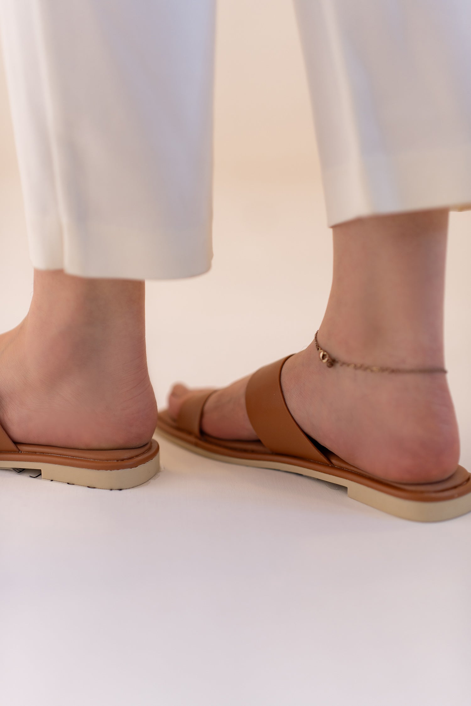 Tan Buckle Strap Flat Slides - Hustle N Holla