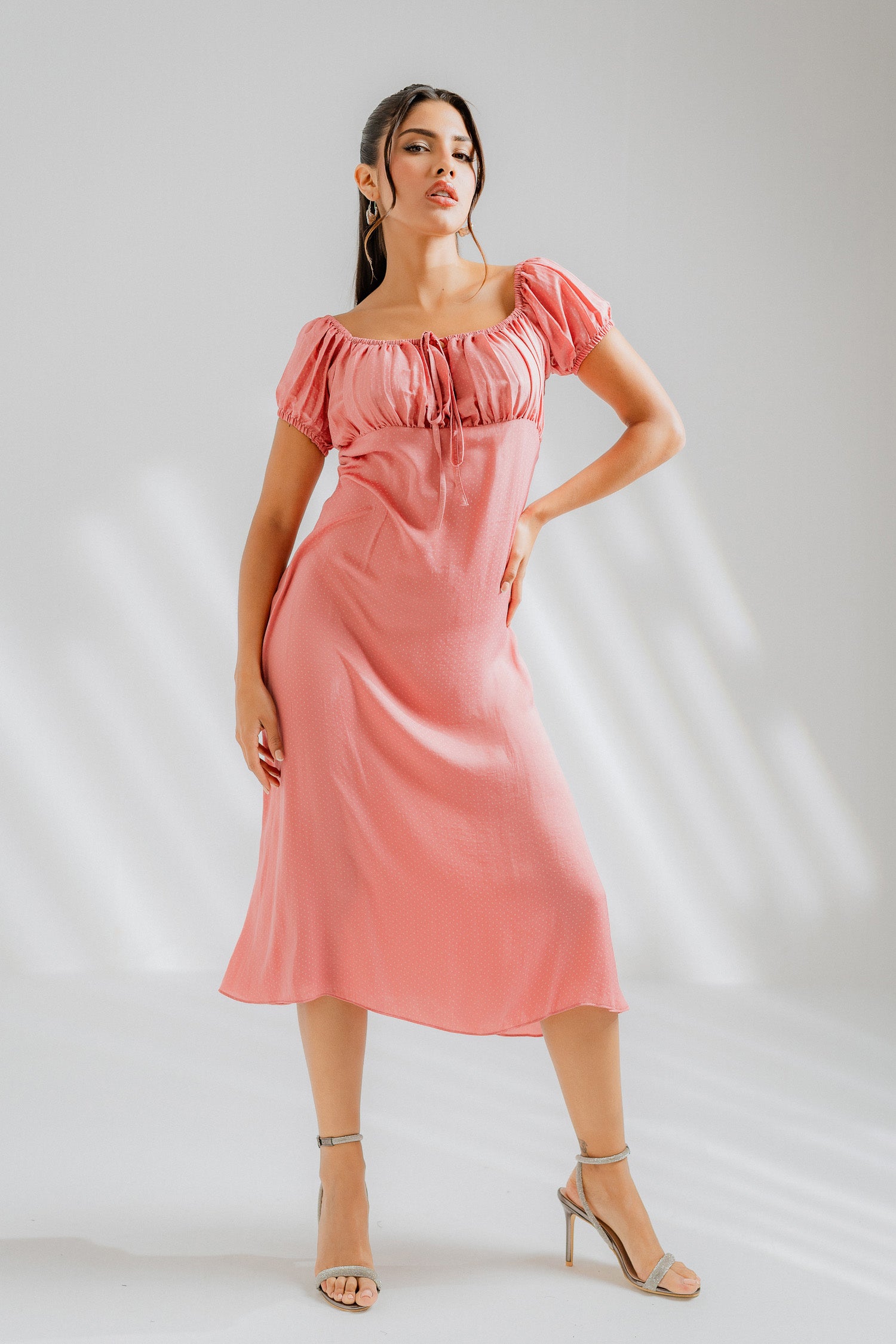 Pink Ruched dress - Hustle N Holla