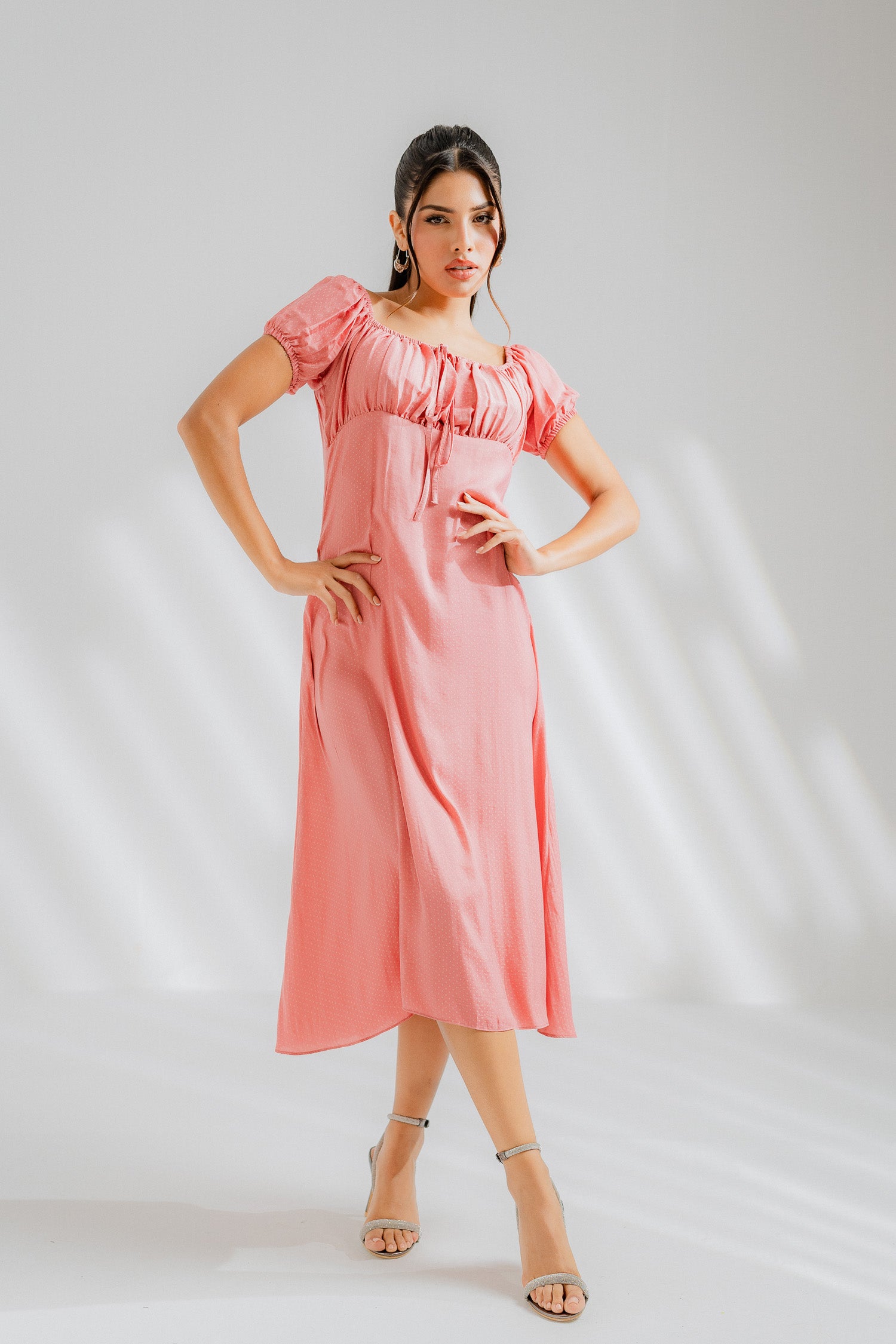 Pink Ruched dress - Hustle N Holla