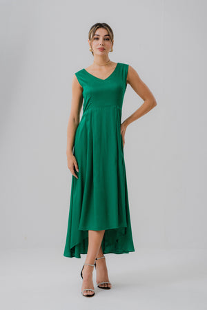 Green Flowy Summer Dress - Hustle N Holla
