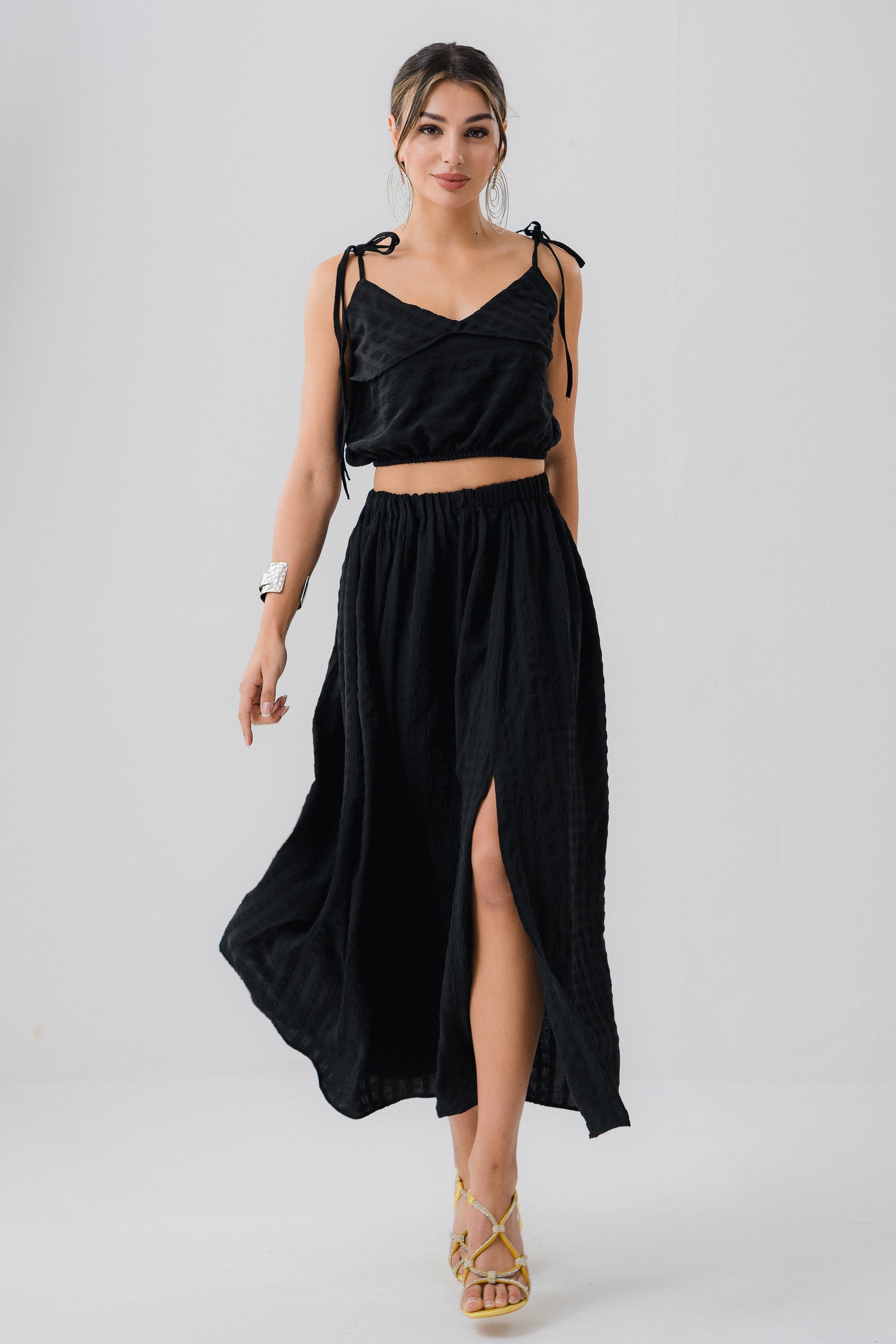 Black Side Slit Skirt - Hustle N Holla