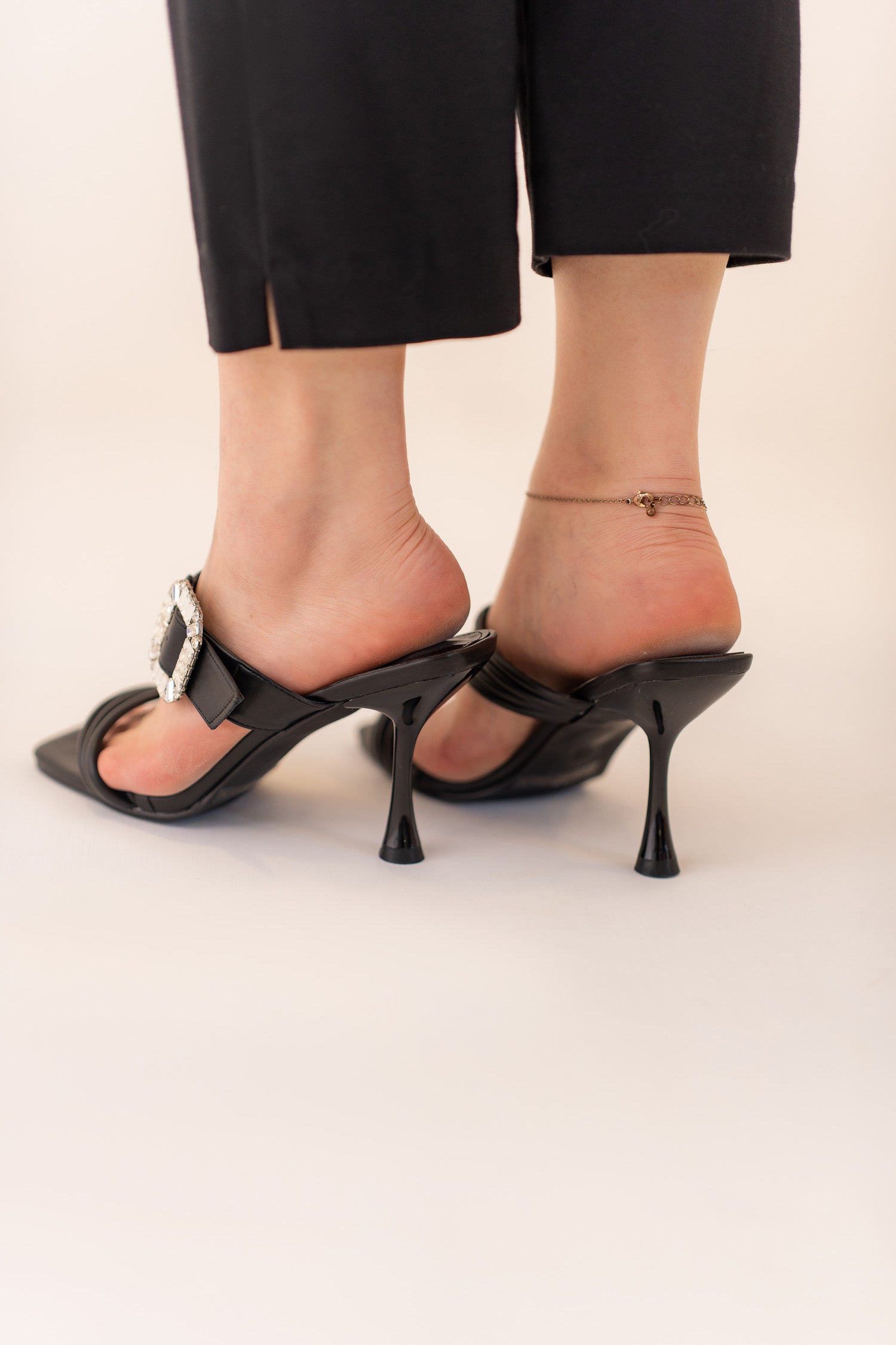 Black Jewel Heel Shoes - Hustle N Holla