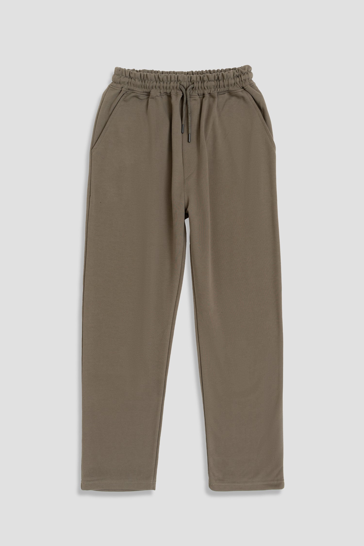 OLIVE GREEN COMFORT FIT KNITTED PANTS