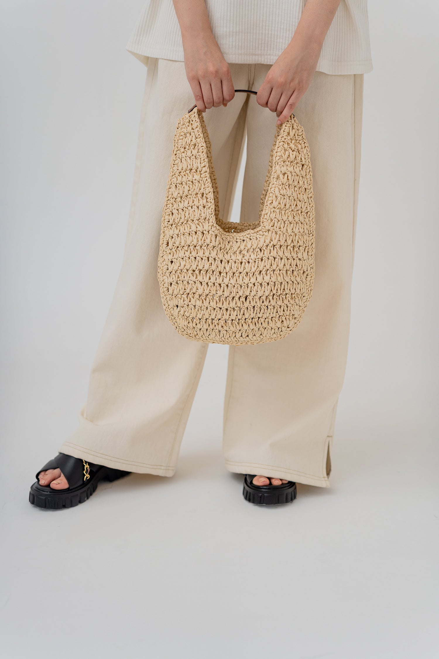 Handmade Contrast Crochet Bag - Hustle N Holla