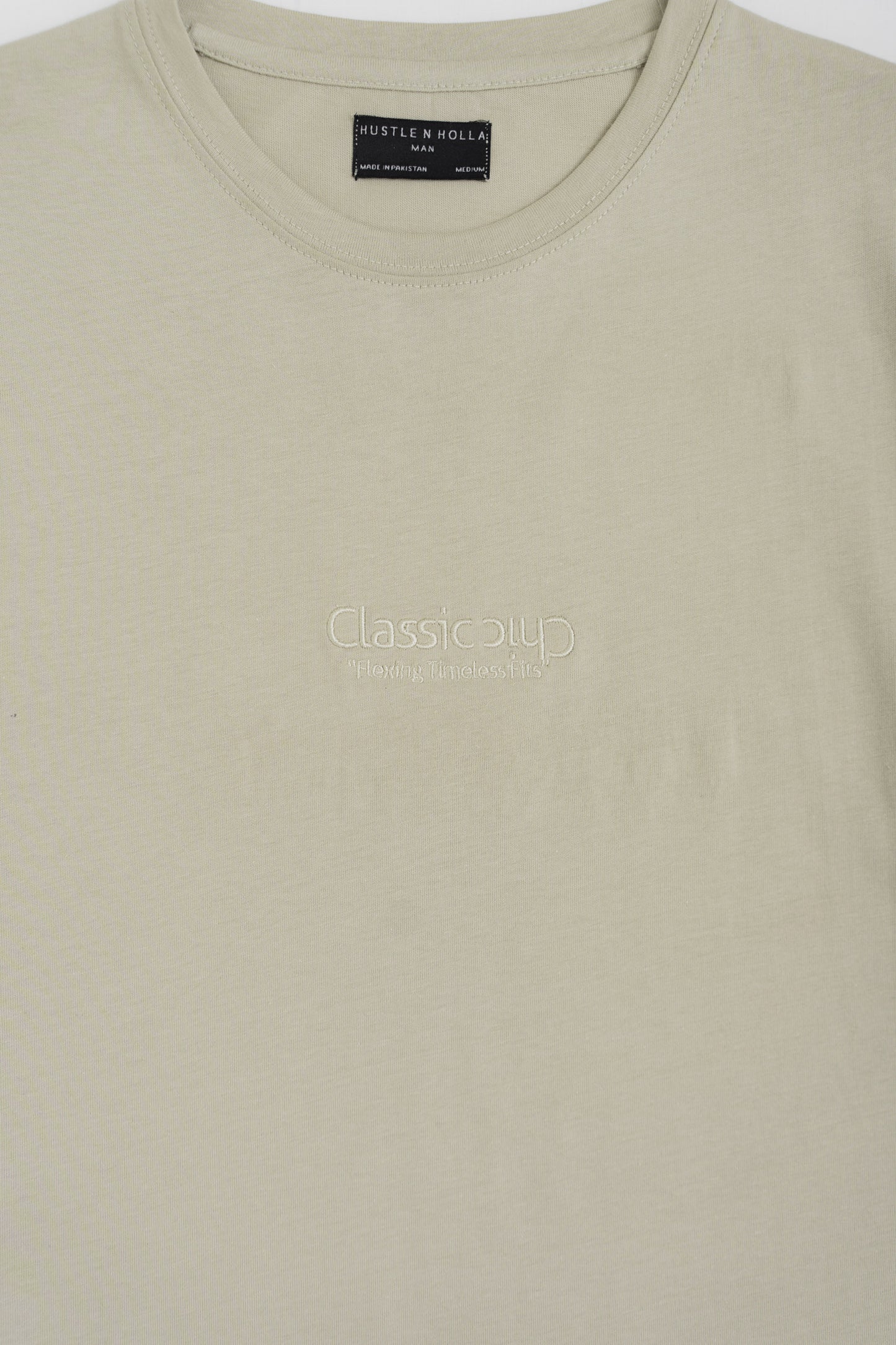 SAND REGULAR FIT EMBOIDERED T-SHIRT