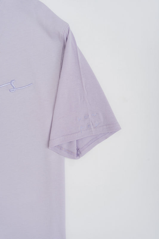 LILAC REGULAR FIT EMBROIDERED T-SHIRT - Hustle N Holla