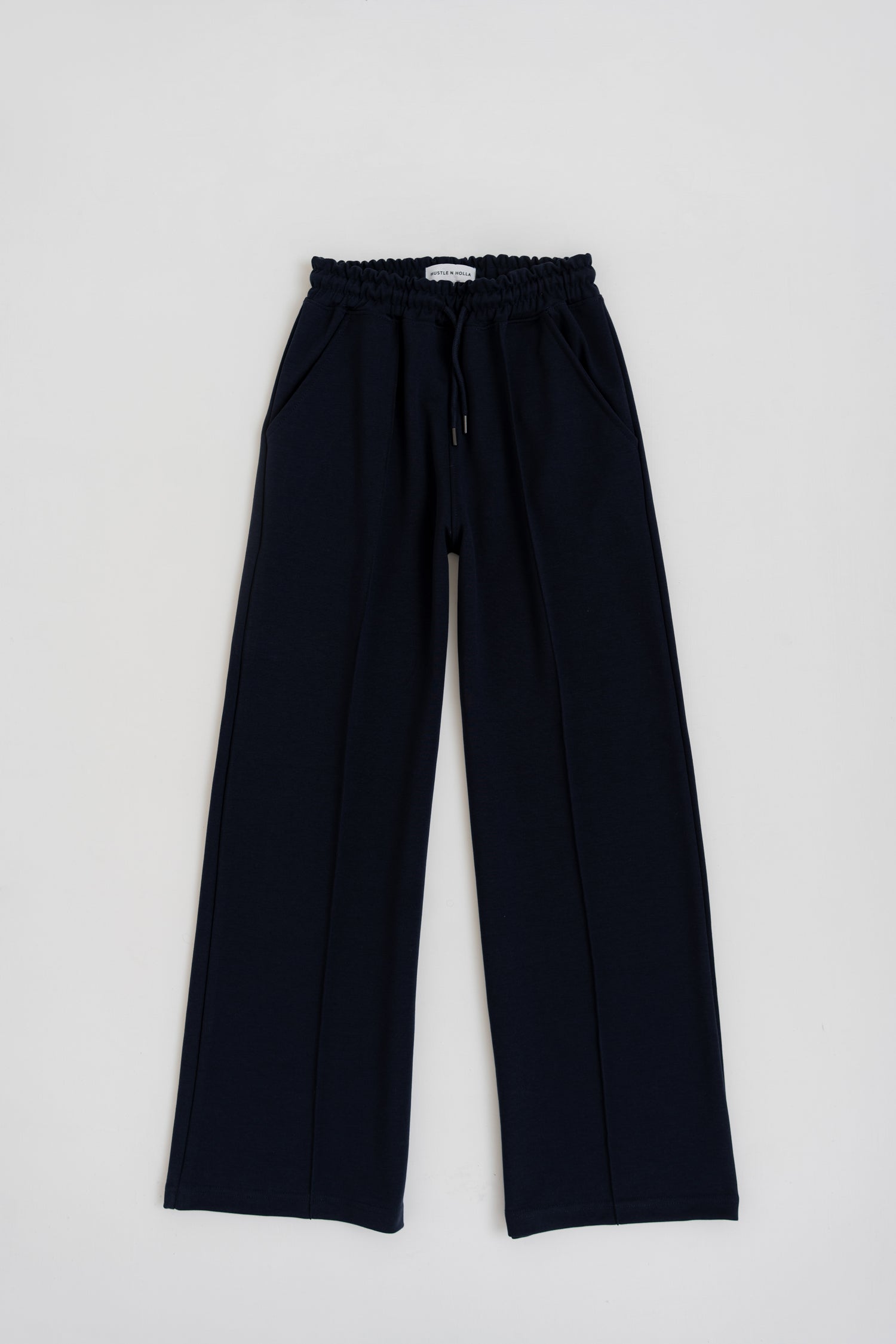 NAVY BLUE KINTTED WIDE LEG PANTS - Hustle N Holla