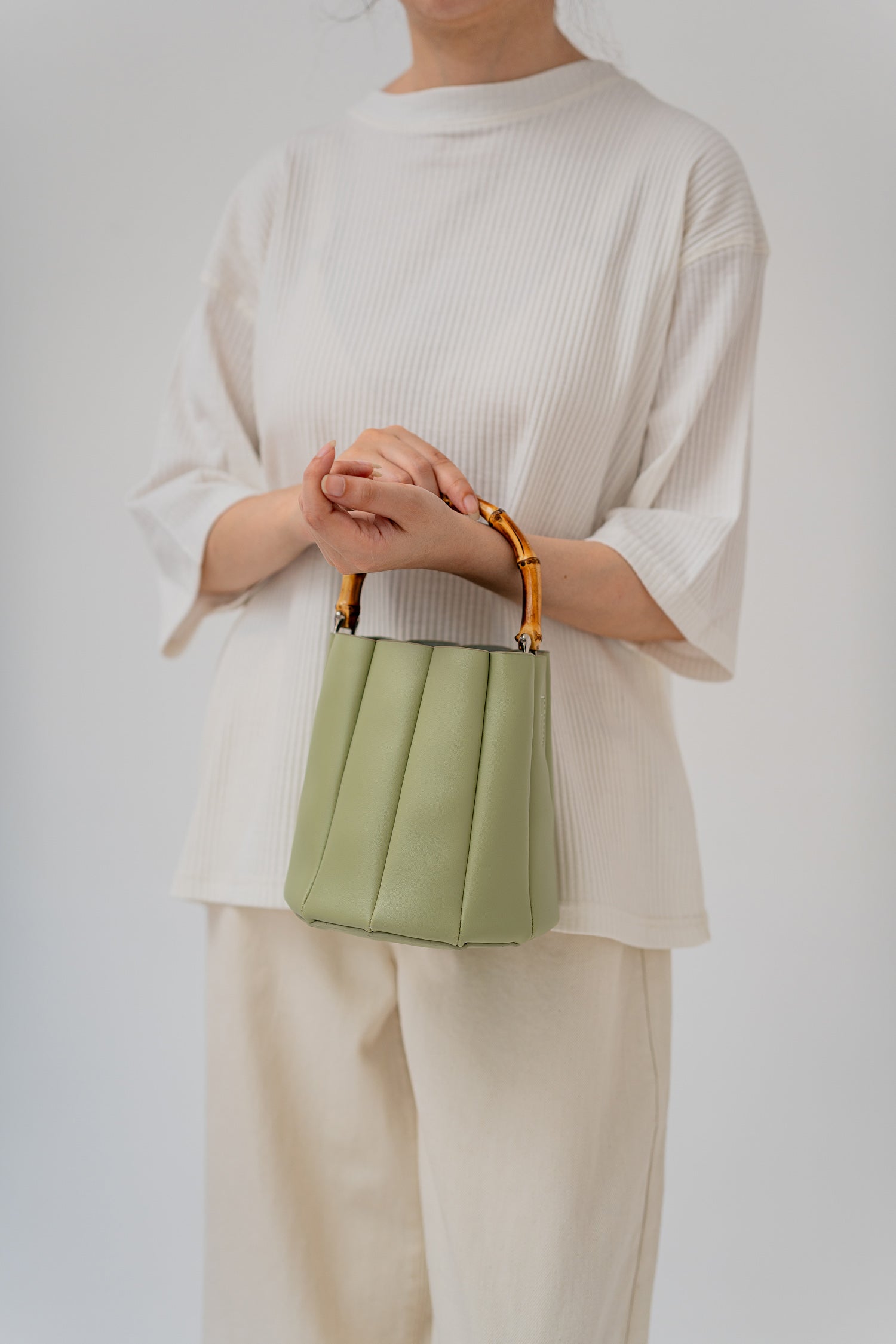 Bamboo Handle Bucket Bag - Hustle N Holla