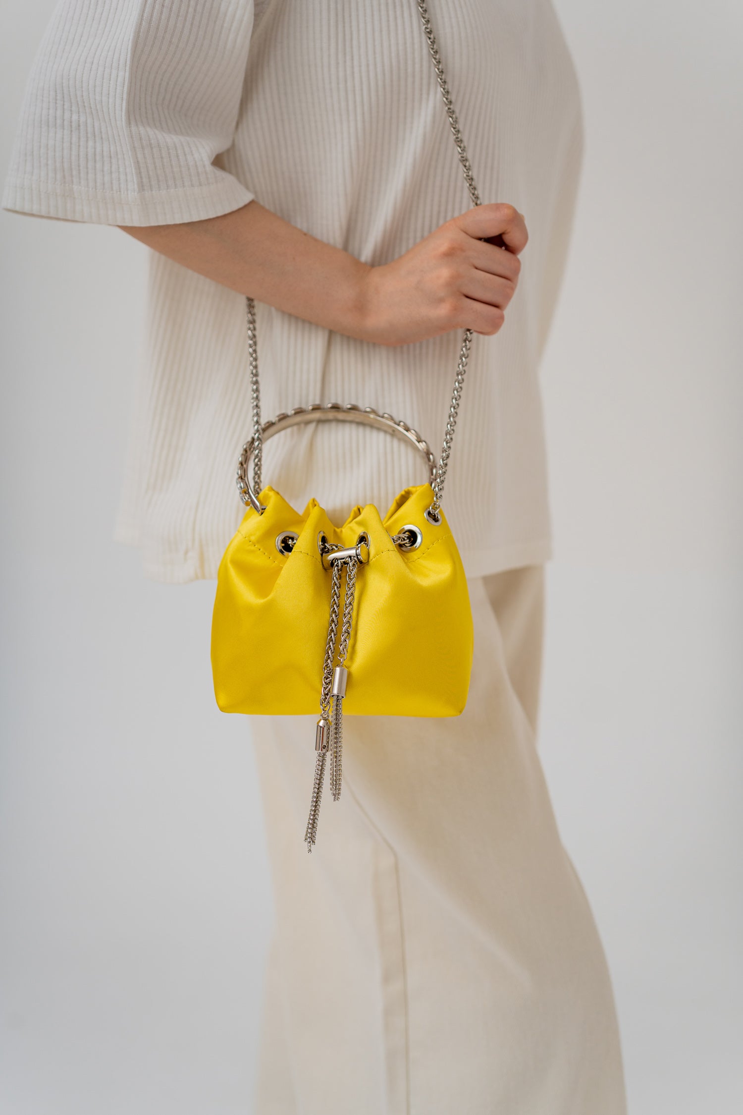 Satin Bucket Bag